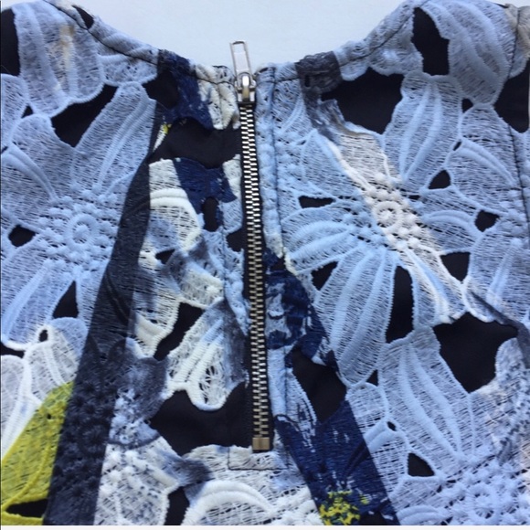 NWT BARIII lace floral Blouse Top XS - Picture 5 of 5